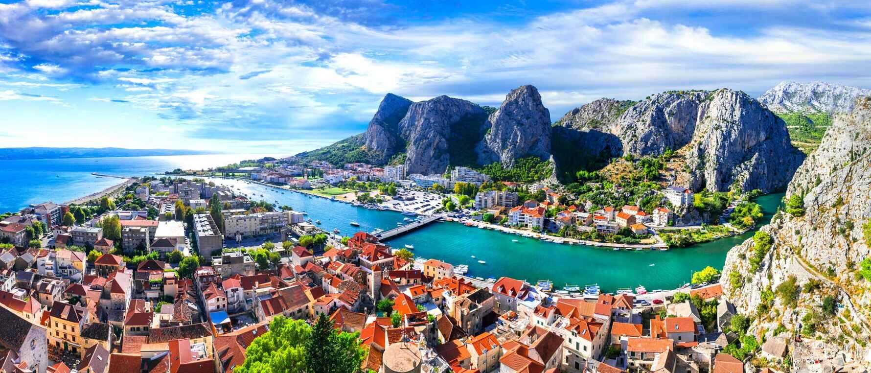 Stunning view of Omis in Croatia