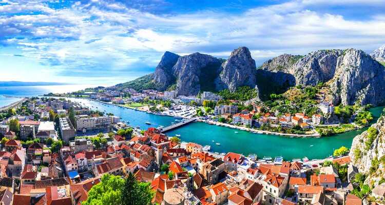 Stunning view of Omis in Croatia