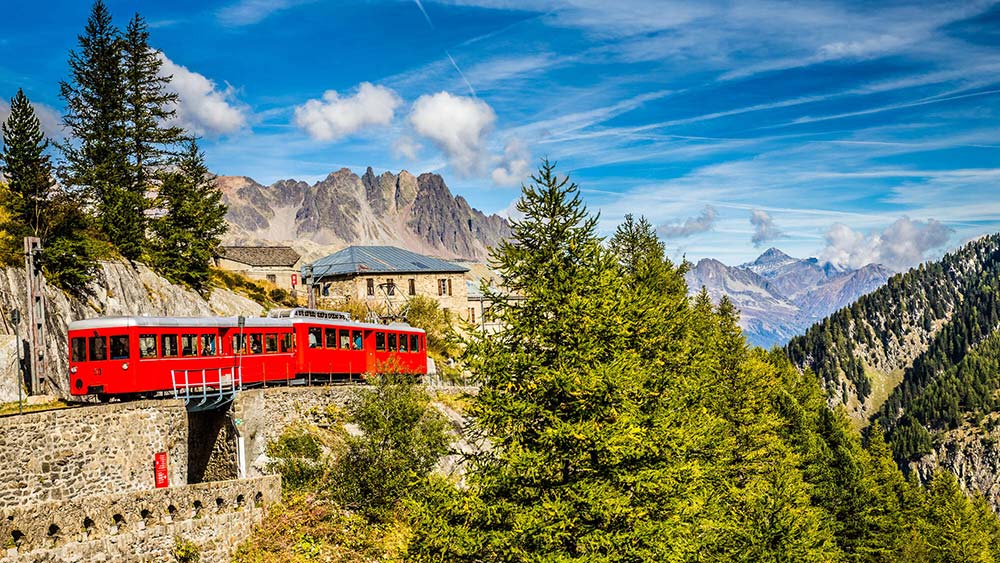 photo of montenvers train in the mountains